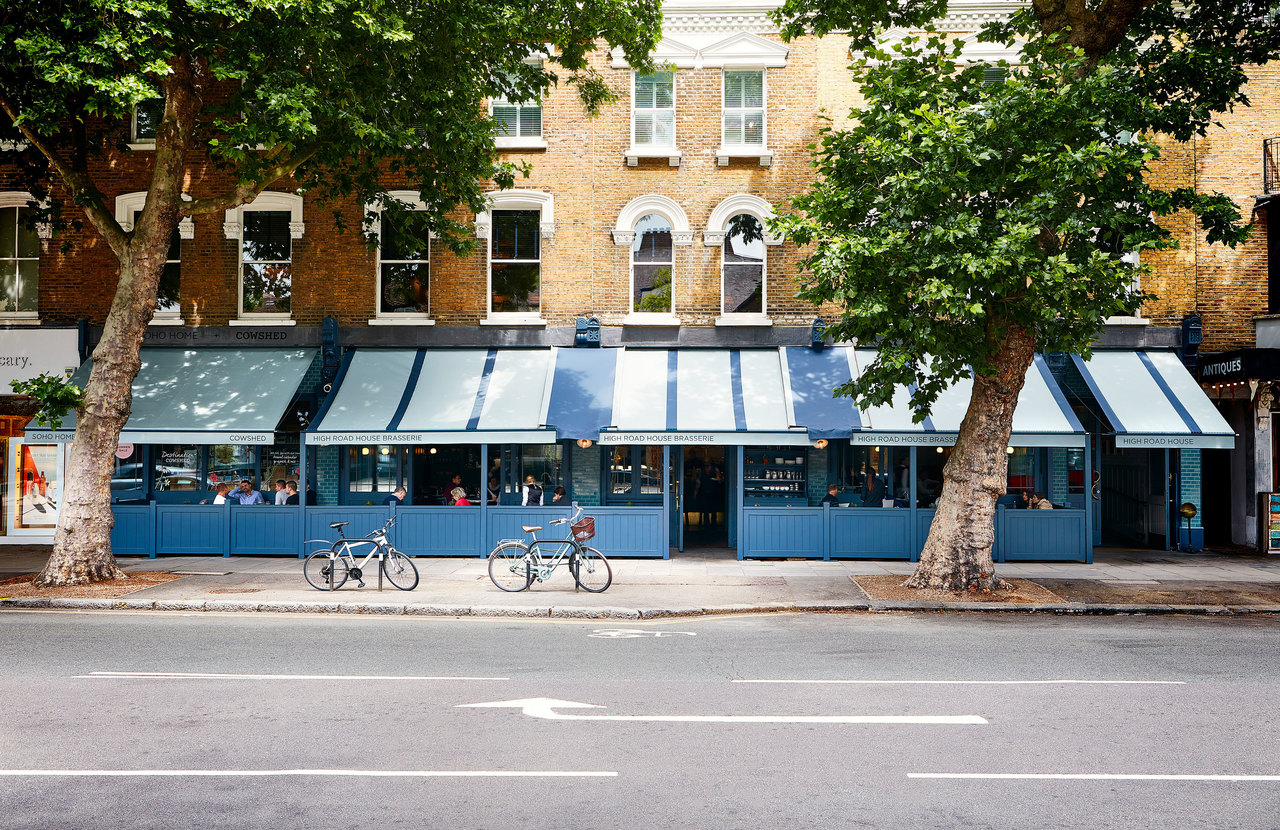 Front of a restaurant